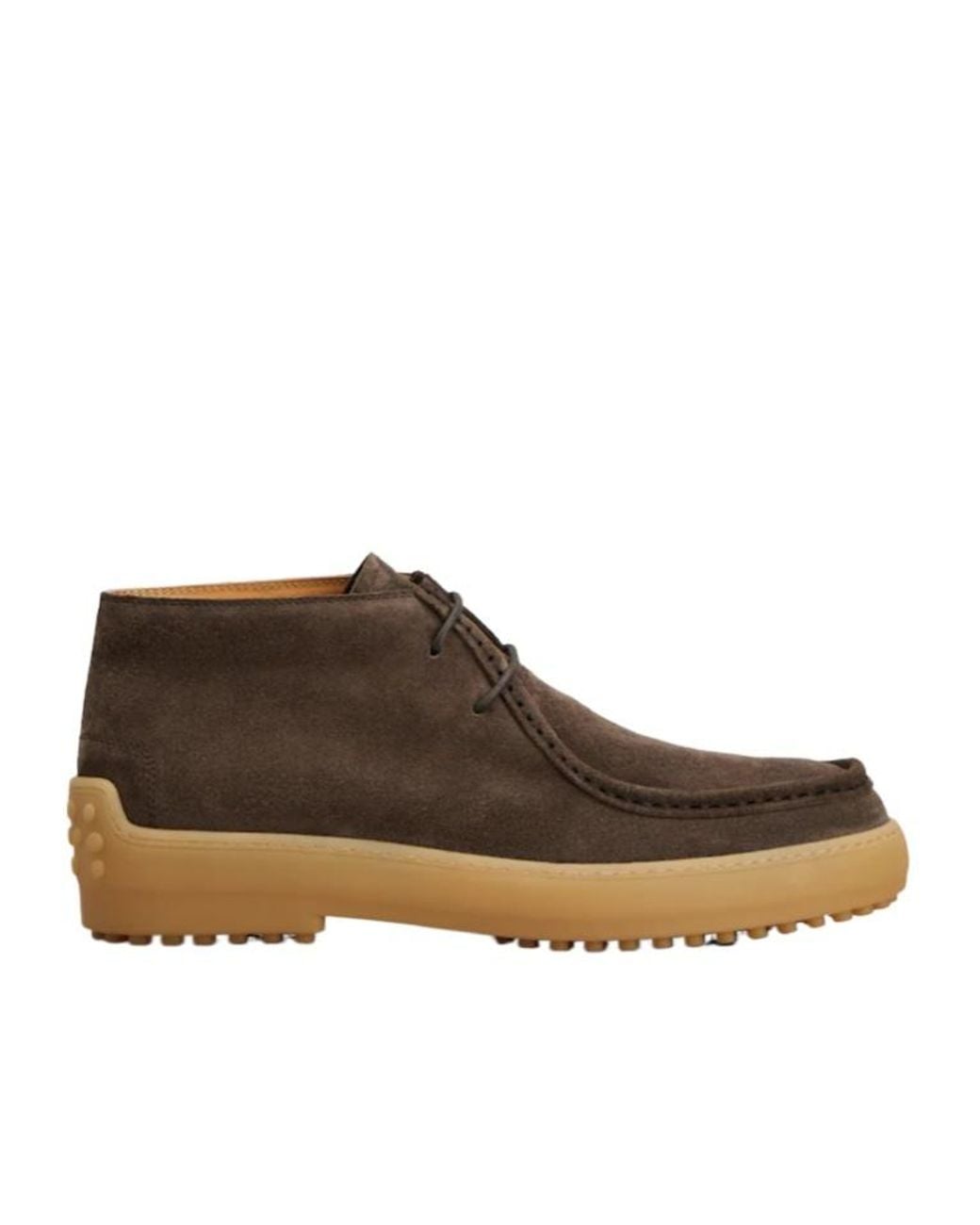Tod's Brown Round-Toe Ankle Boots for men