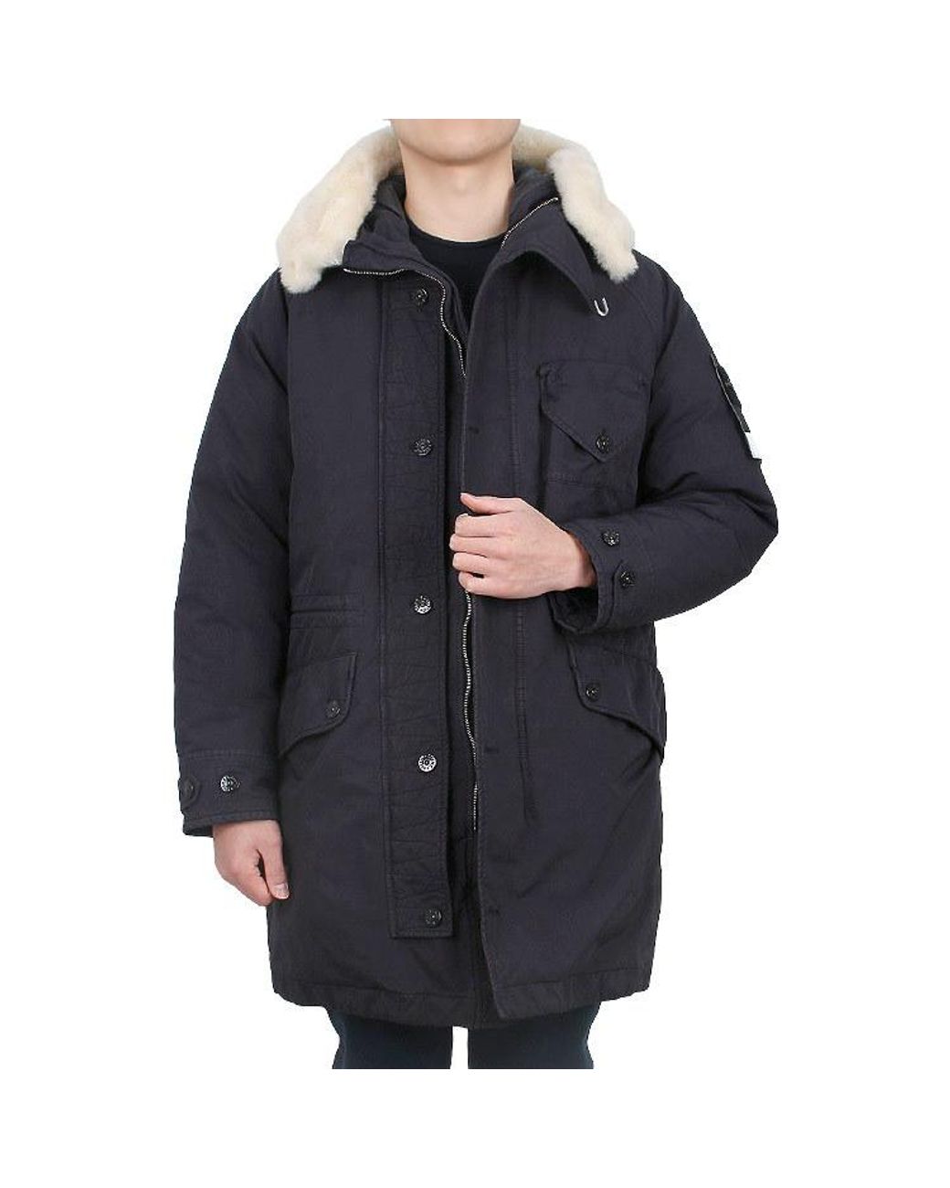 Stone Island Blue David-Tc Parka Coat for men