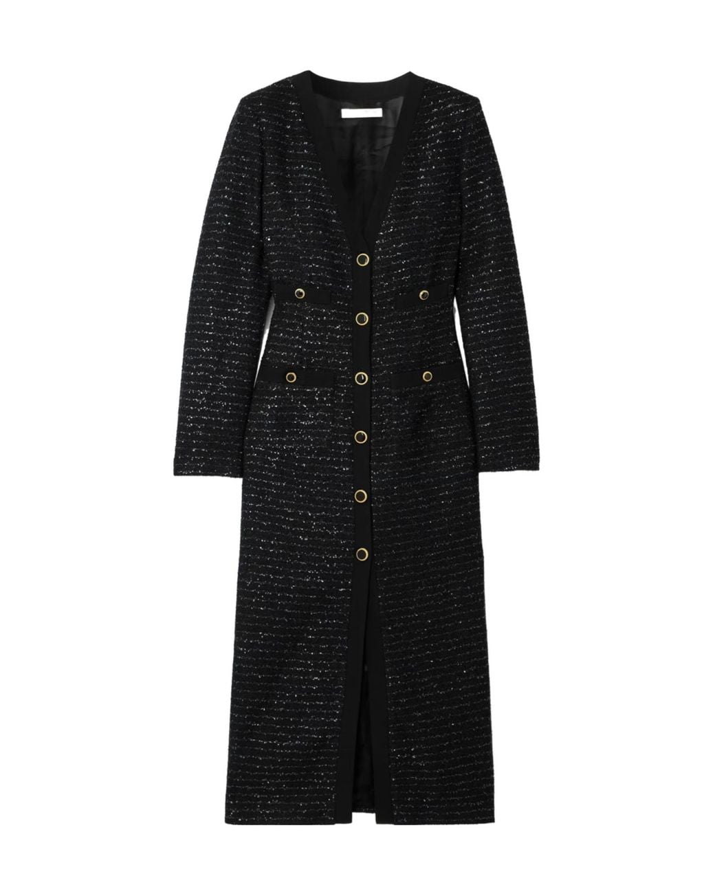 Alessandra Rich Black Long-Sleeved Dress