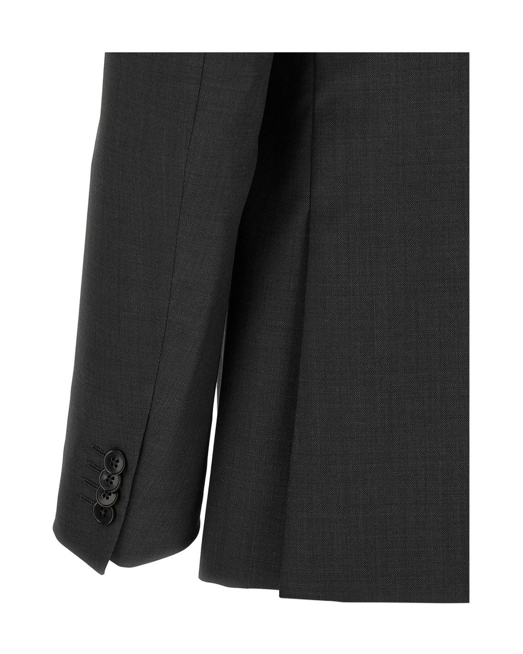 Zegna Black Single-Breasted Two-Piece Tailored Suit for men