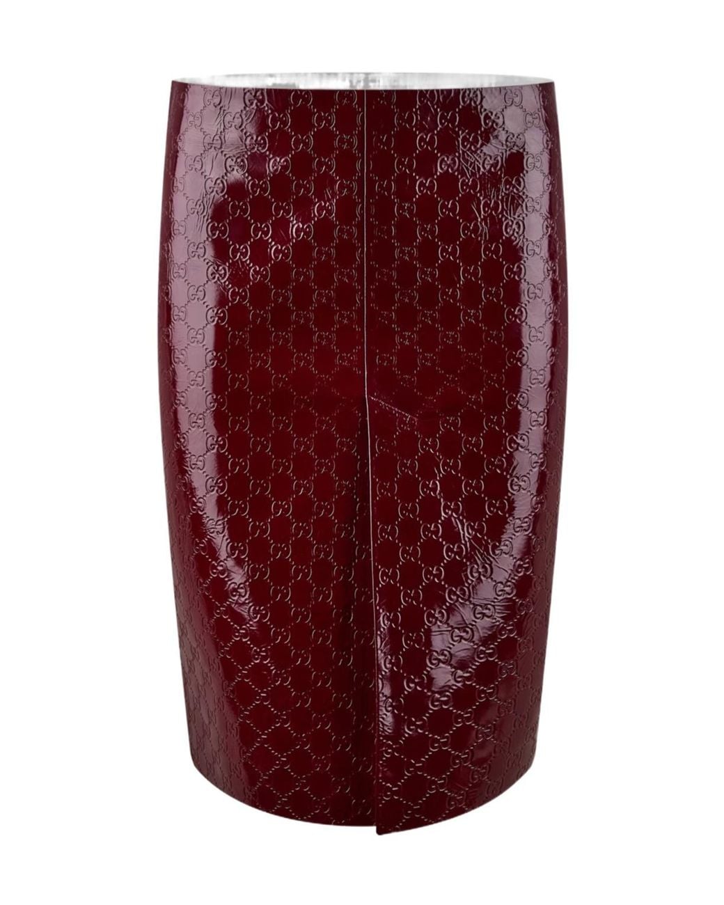 Gucci Purple Gg Embossed Mid-Length Skirt