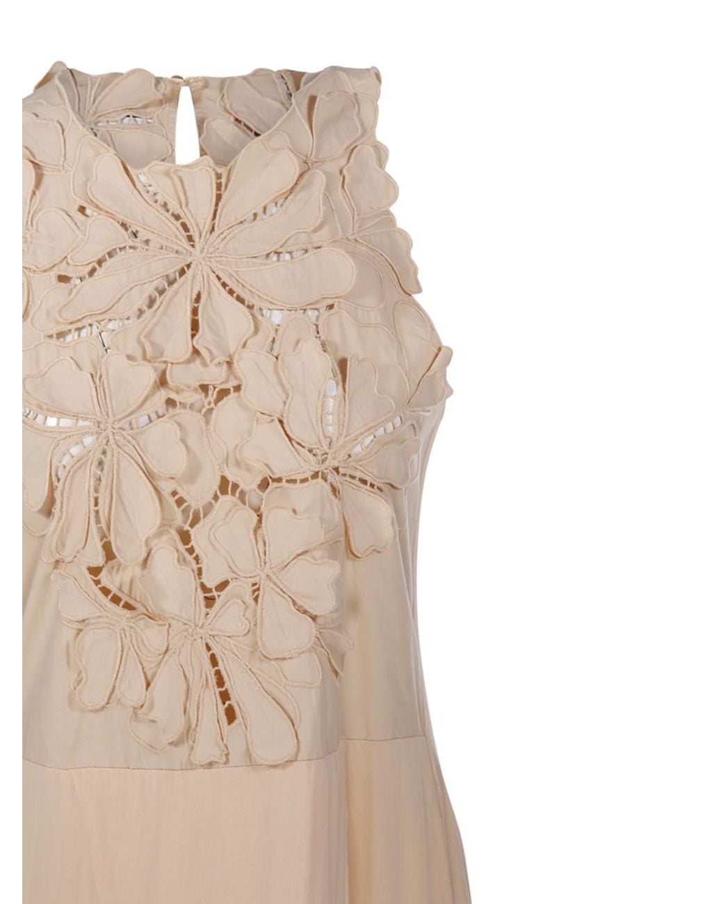 Forte_forte White Floral Appliqué Maxi Dress