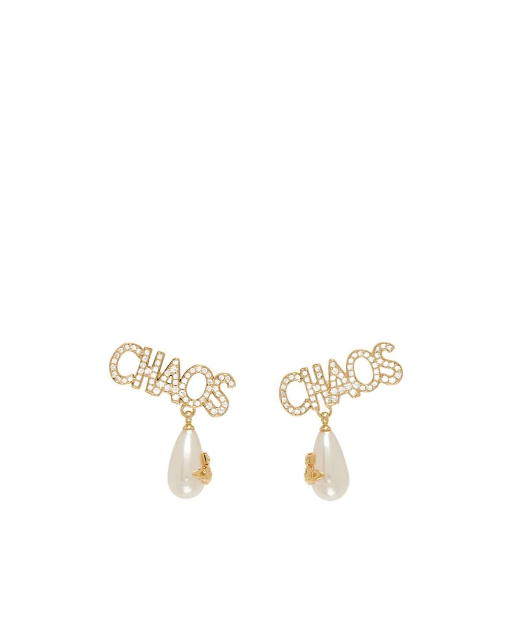 Vivienne Westwood Metallic Chaos Pearl Earrings