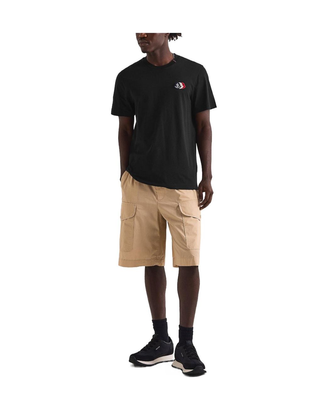 Moncler Black Crew-Neck Cotton T-Shirt for men