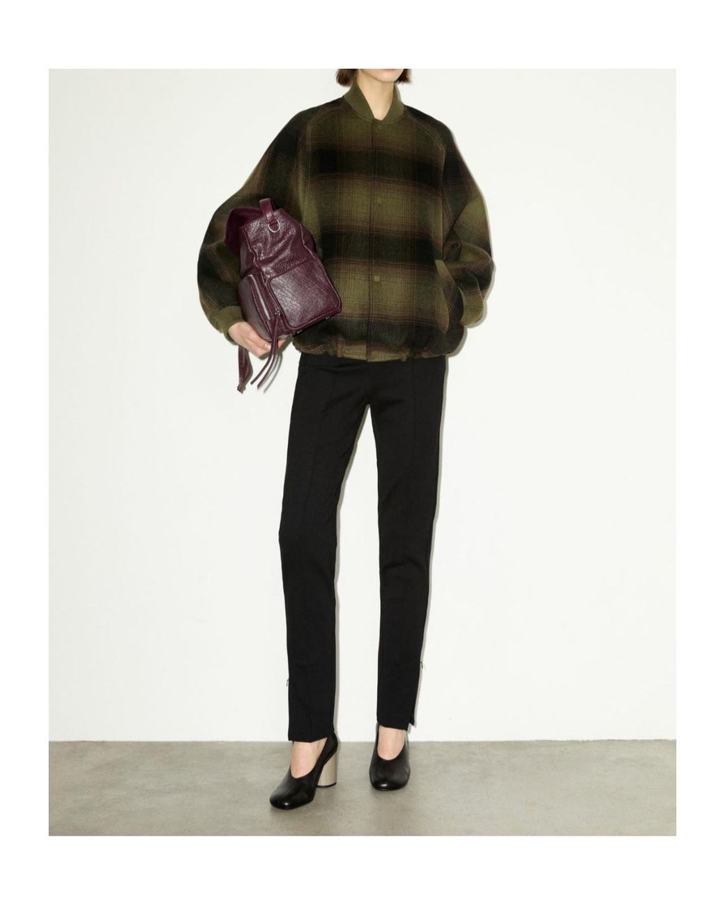 MAX&Co. Green Double-Woven Wool Bomber Jacket
