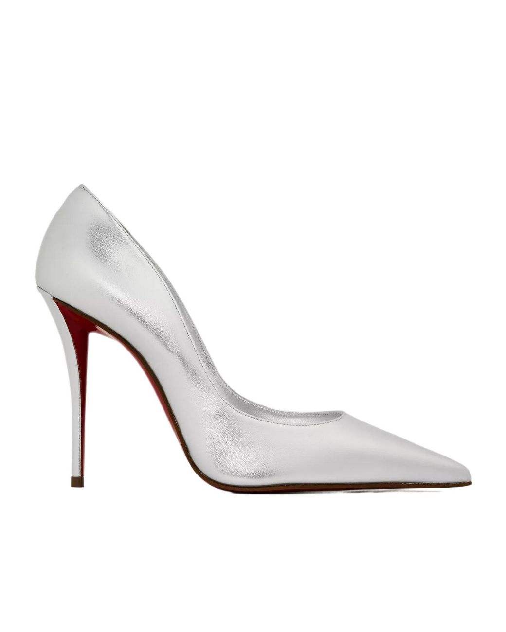 Christian Louboutin White Pointed Toe Sole Stiletto Court Shoes