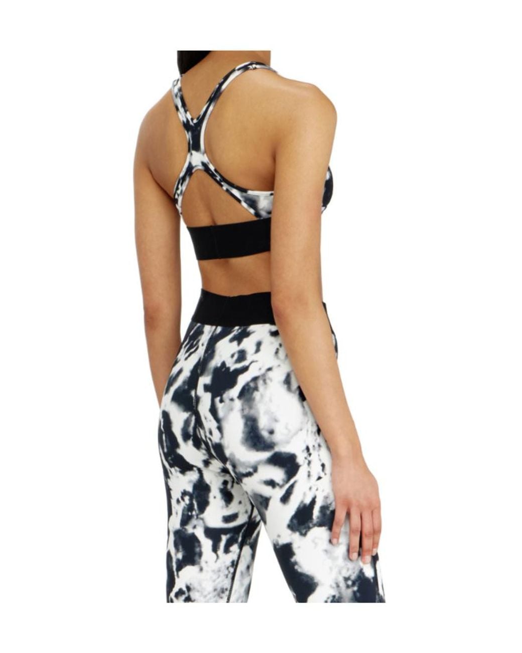 DIESEL Blue Printed Microfibre Sports Bra