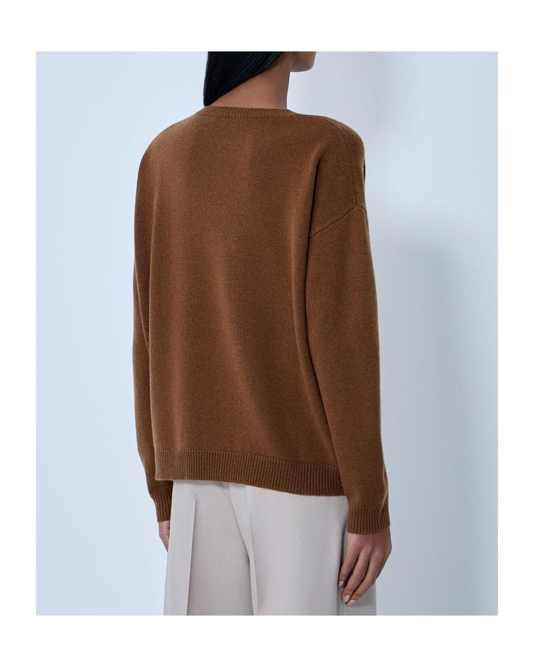 Max Mara Brown Mxmterra Oversized Jumper