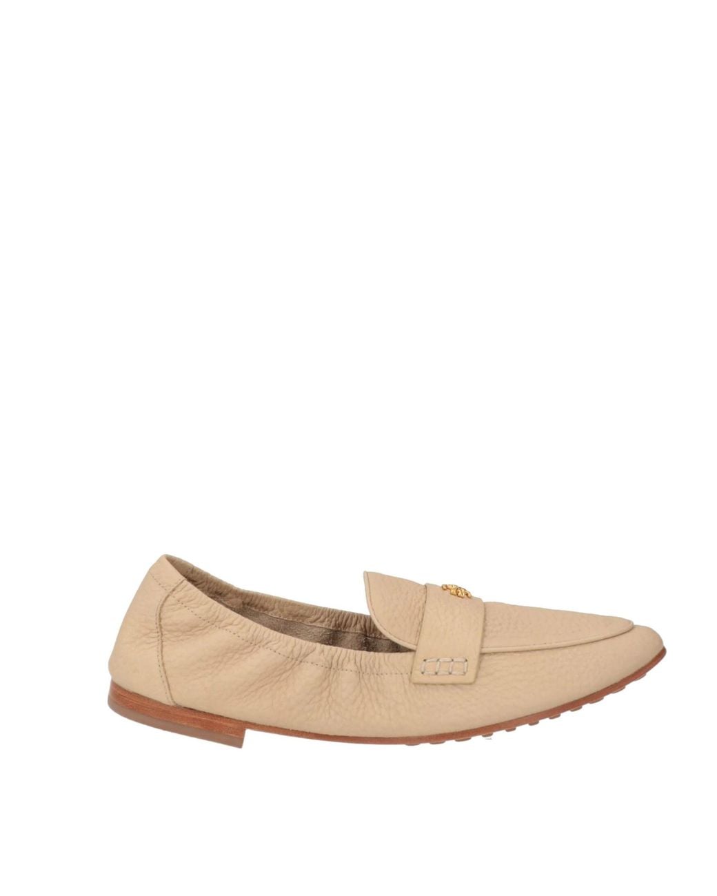 Tory Burch Natural Simple Leather Slippers