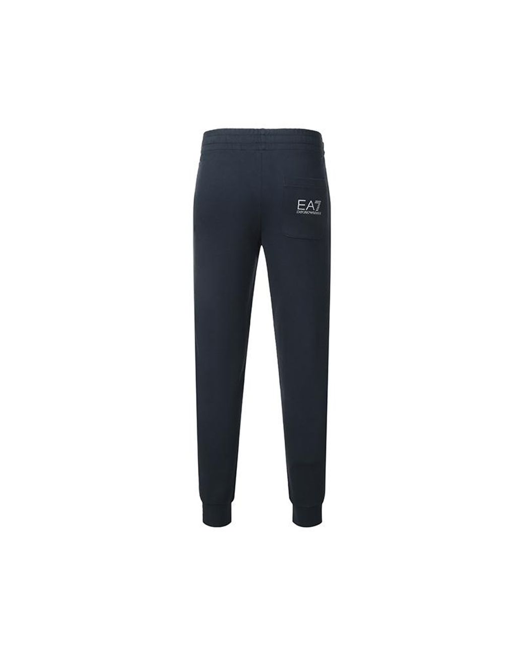 EA7 Blue Side-Logo Trousers for men