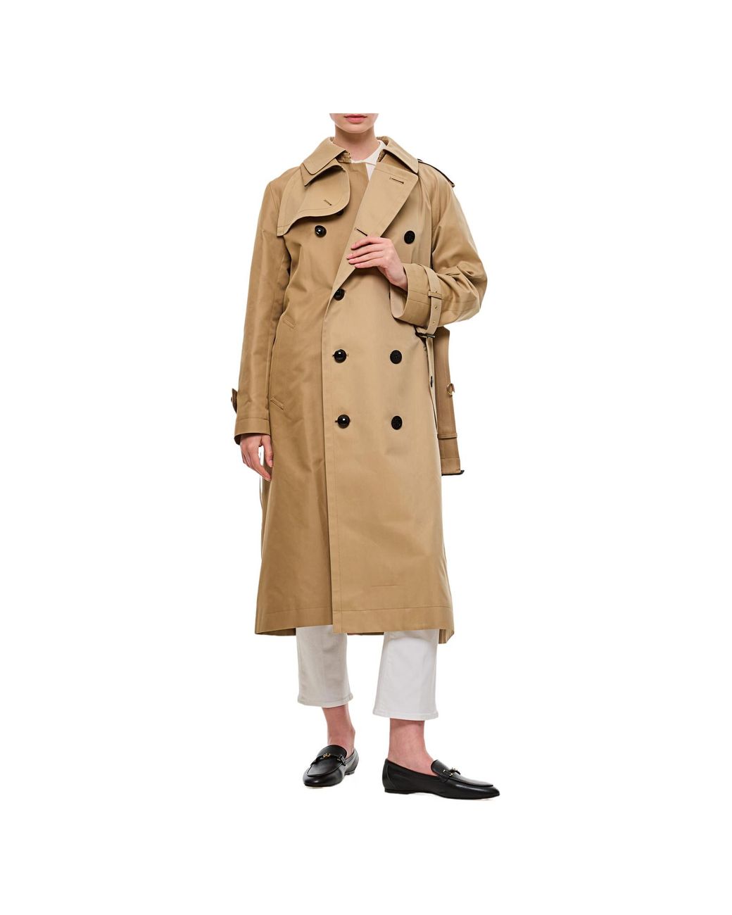 Sacai Metallic Double Breasted Trench Coat