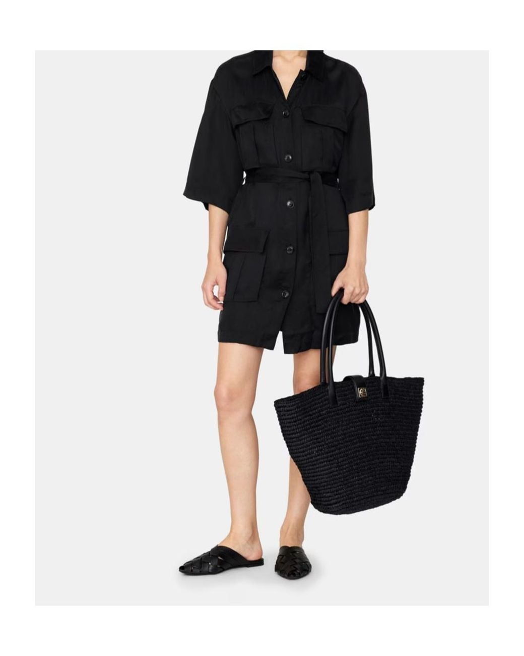 Anine Bing Black Geri Dress