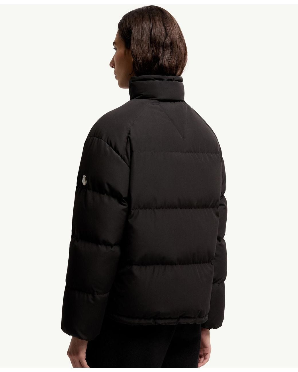 Moncler Black Verone Button-Up Puffer Jacket