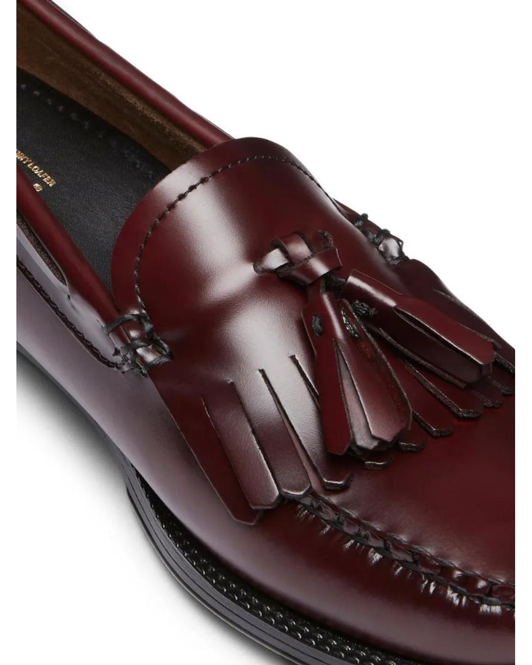 G.H.BASS Brown Tassel-Detail Loafers