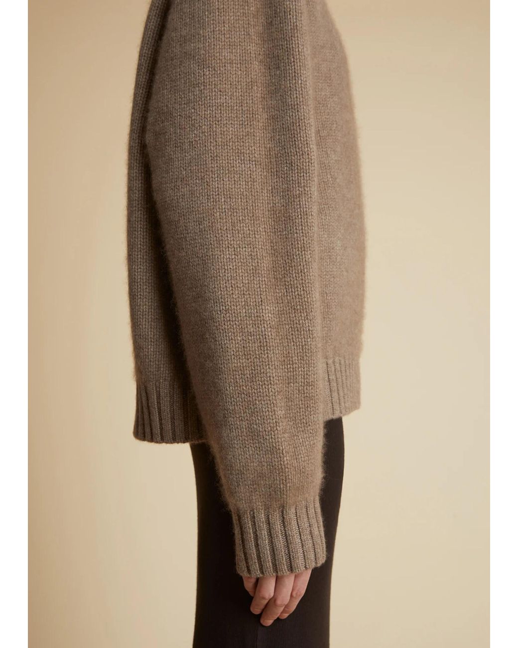 Khaite Brown Long-Sleeved Crewneck Jumper