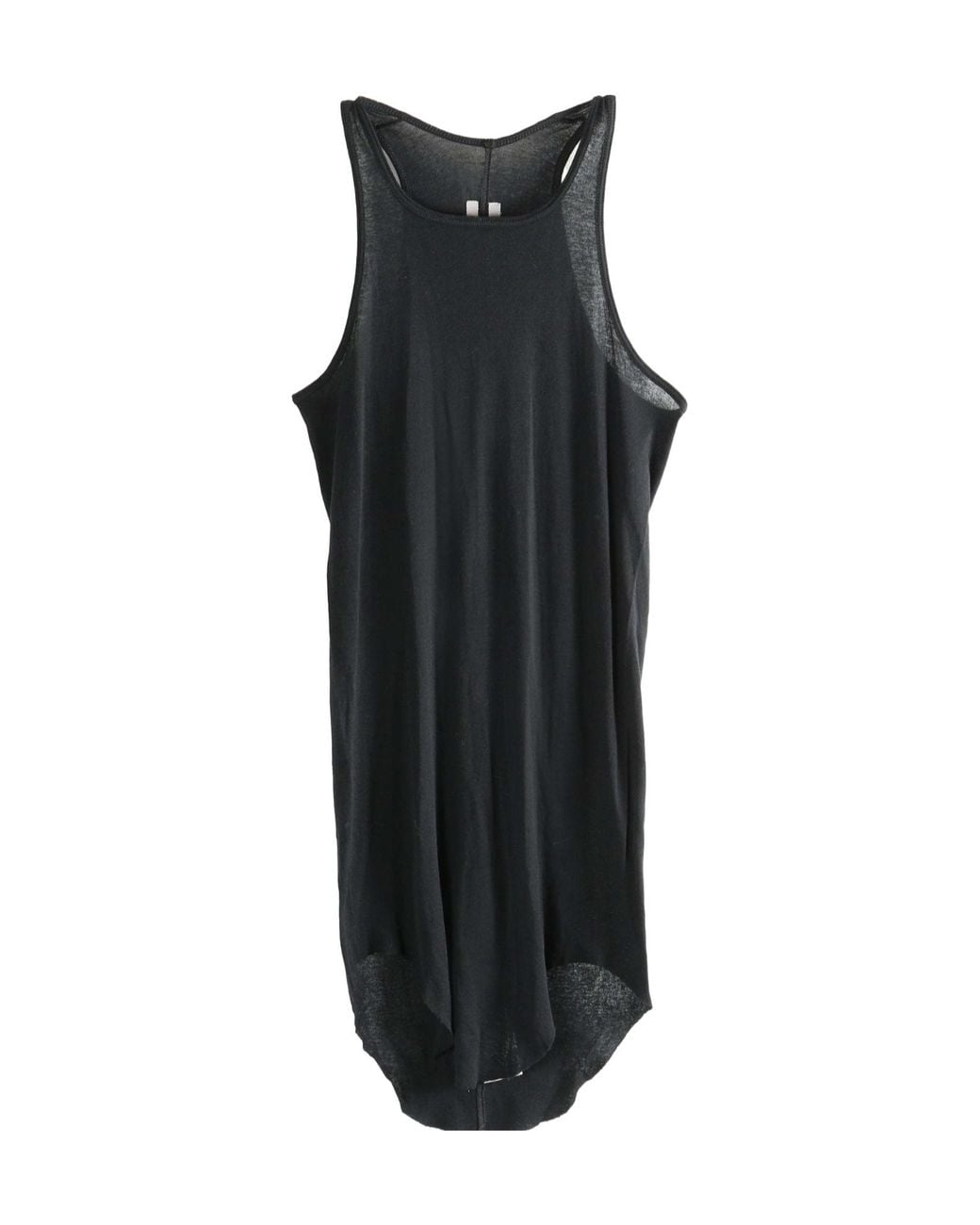 Rick Owens Black Basic Rib Tank Top