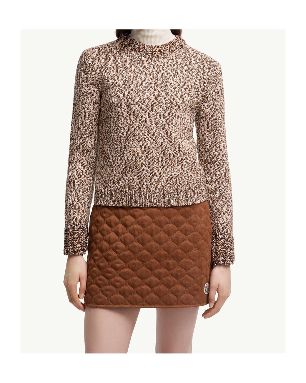 Moncler Multicolor Logo Patch Knitted Sweater