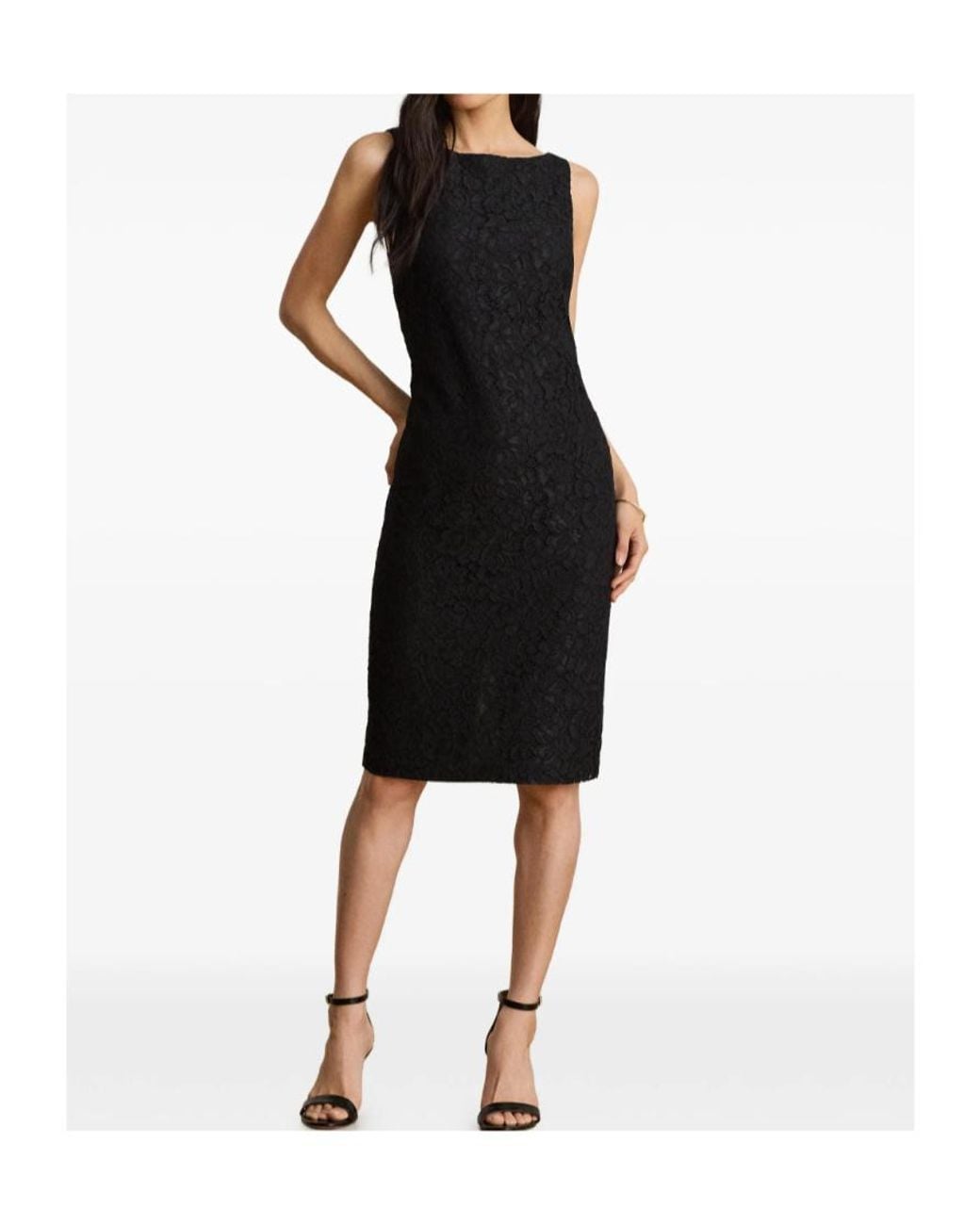 Ralph Lauren Black Sleeveless Midi Dress