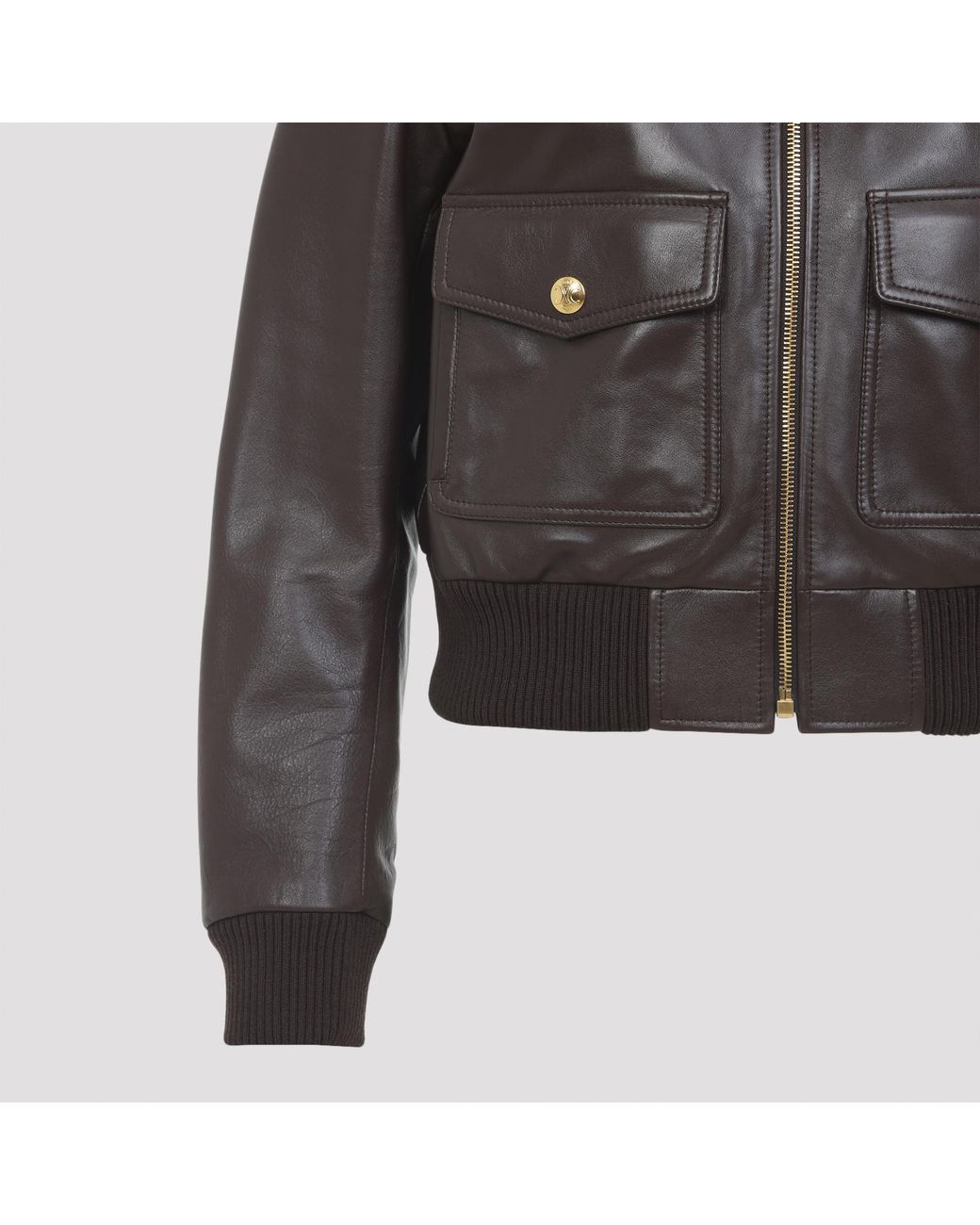 Céline Brown Aviator Blouson Jacket