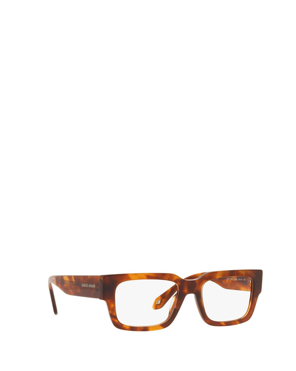 Giorgio Armani White Rectangular Frame Glasses for men