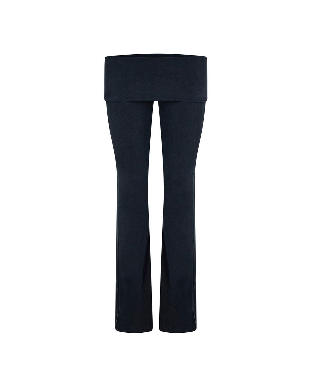 Jaded London Blue Fold-Waist Casual Pants