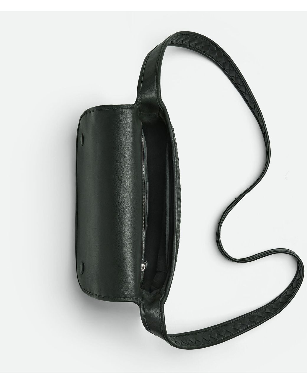 Bottega Veneta Black Veneto Flap Messenger Bag for men