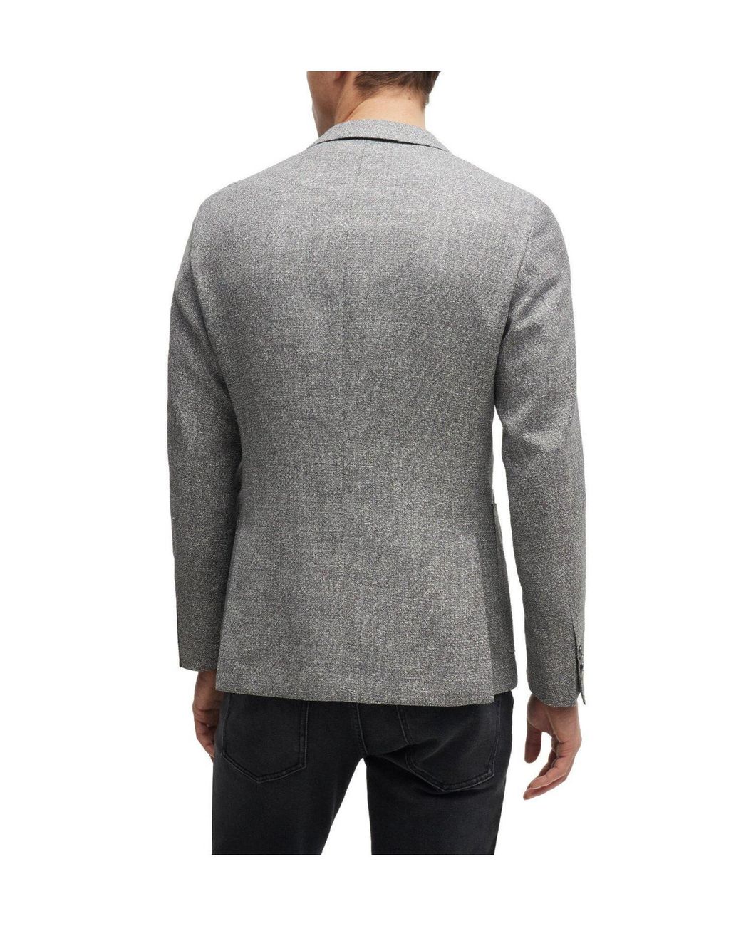 Boss Gray Light Unstructured Blazer for men