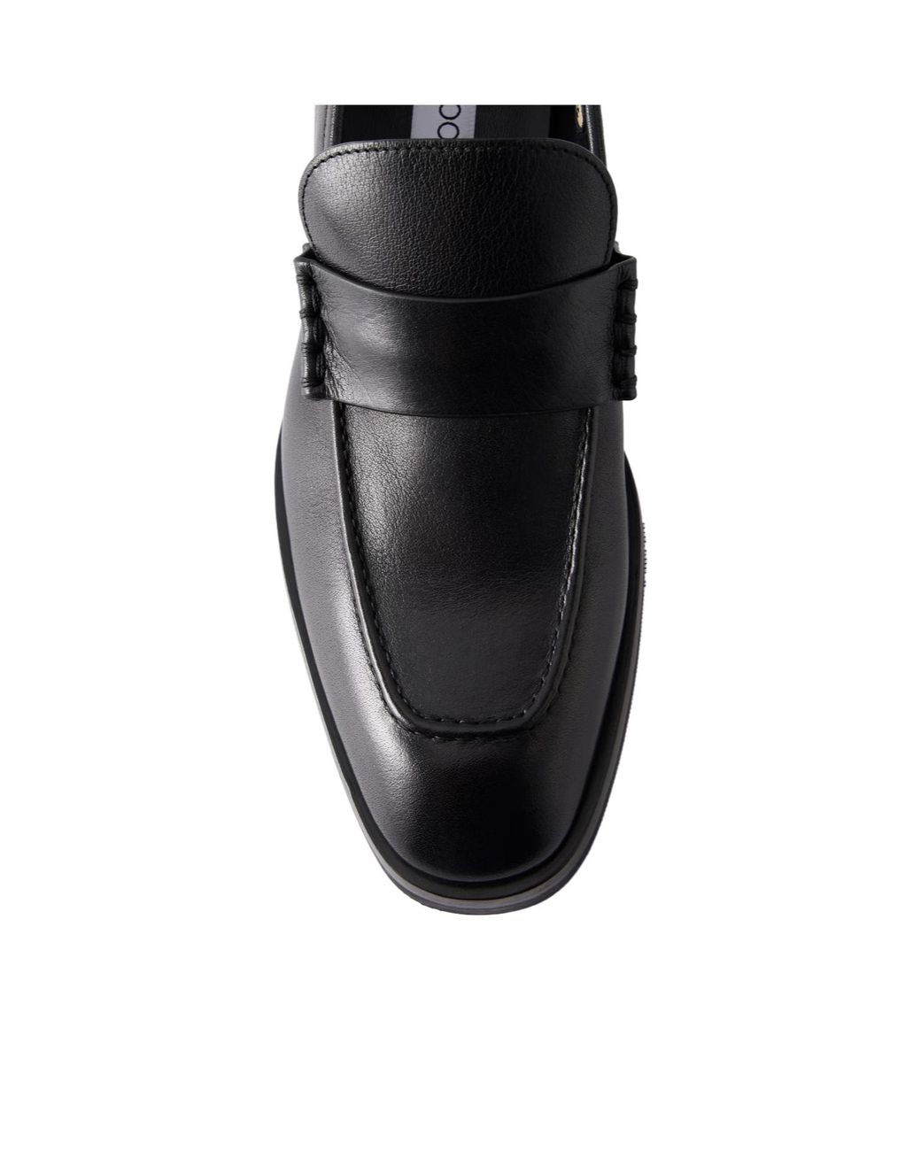 Jimmy Choo Black Glossy Leather Loafers