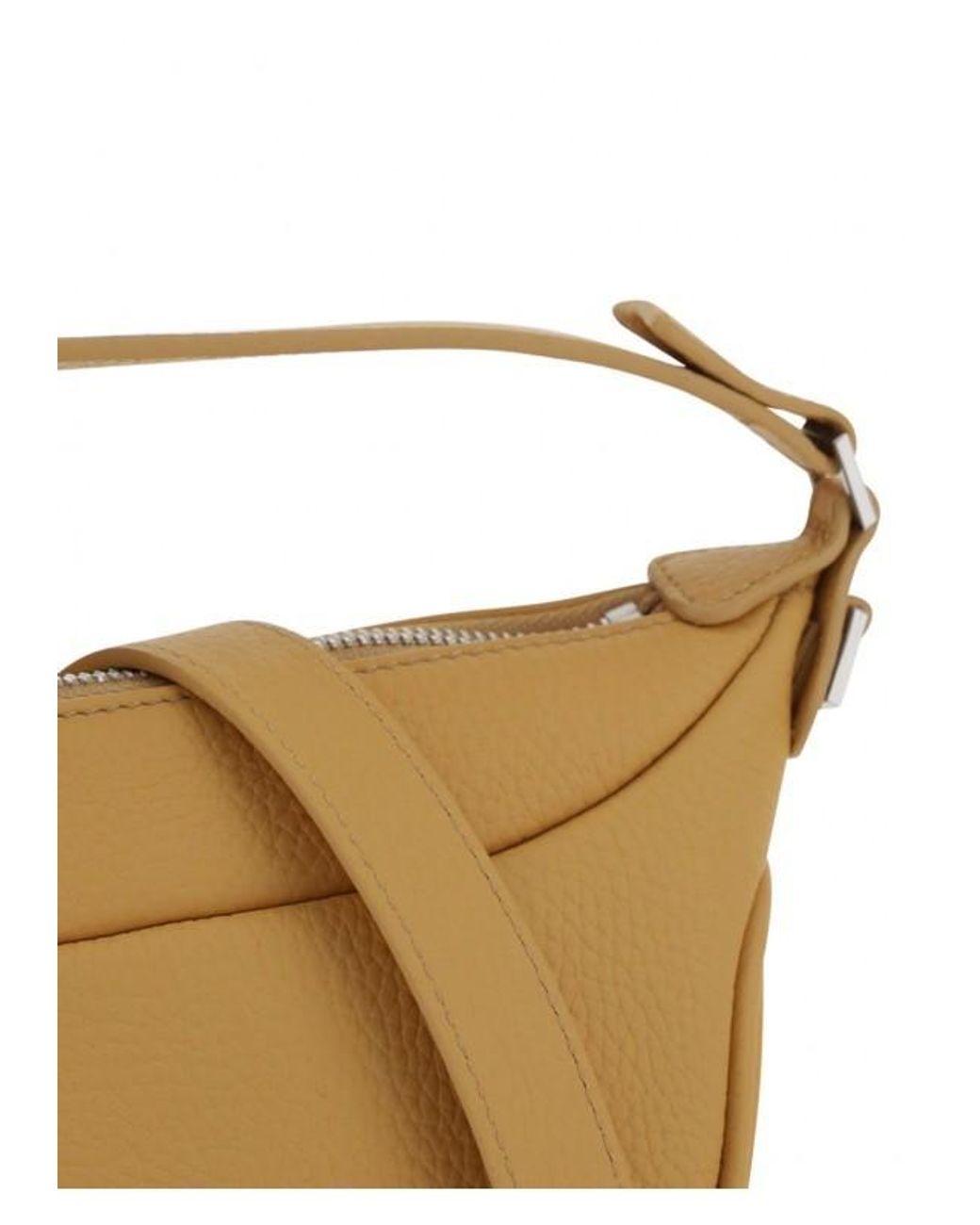 By Far Natural Top Zip Shoulder Bag