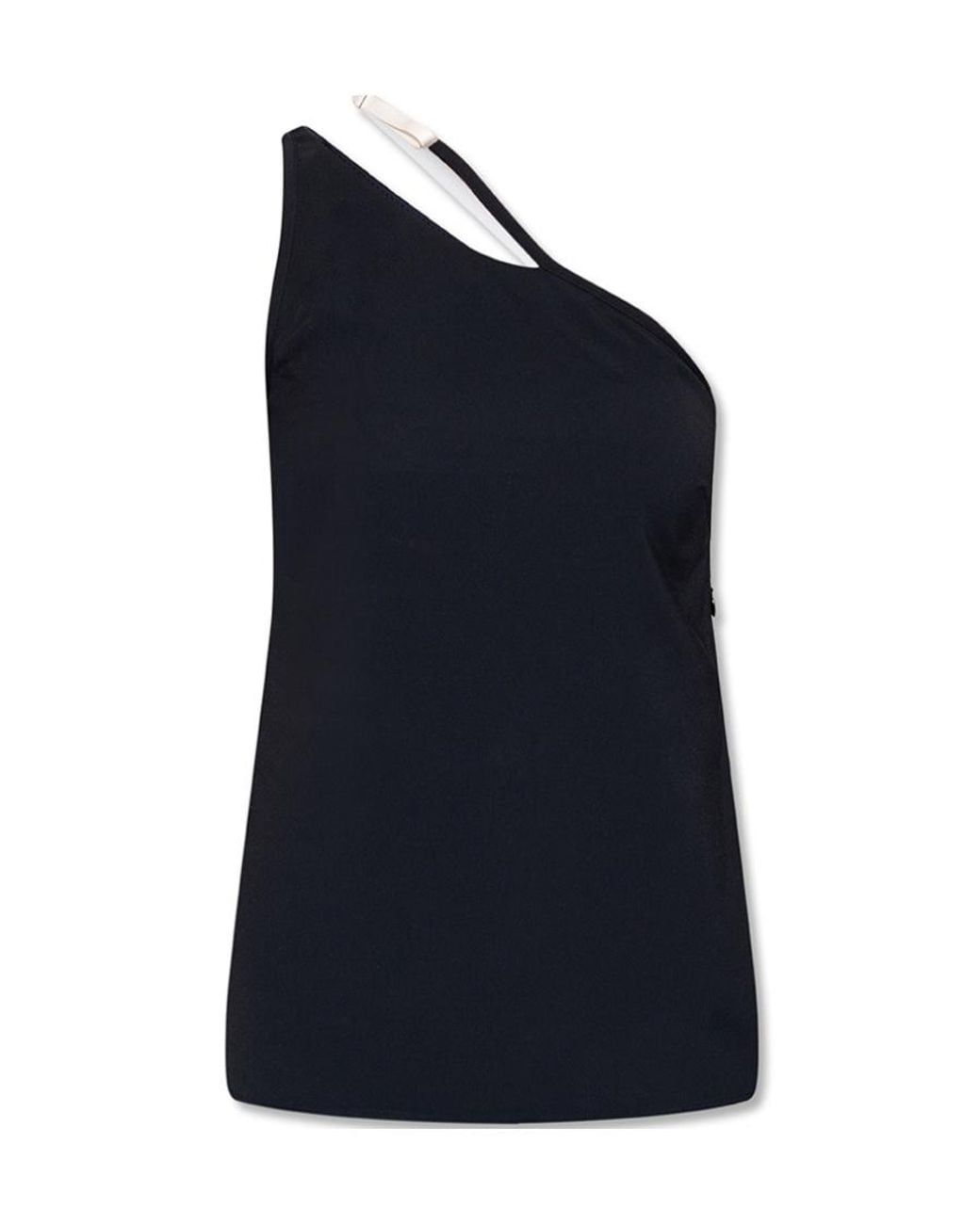 Givenchy Blue One Shoulder Cut-Out Top