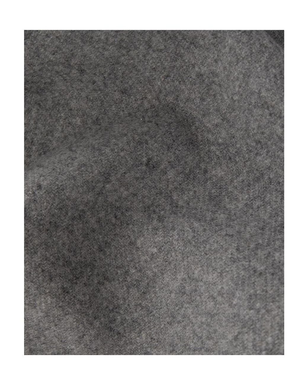 Moschino White Brushed-Logo Fringed Merino Scarf