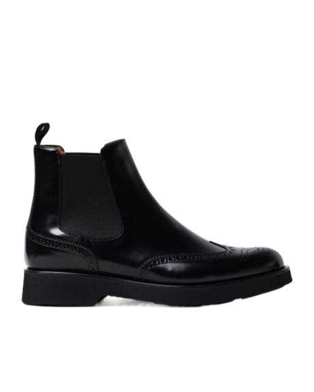 Church's Black Brogue Detailed Ankle Boots