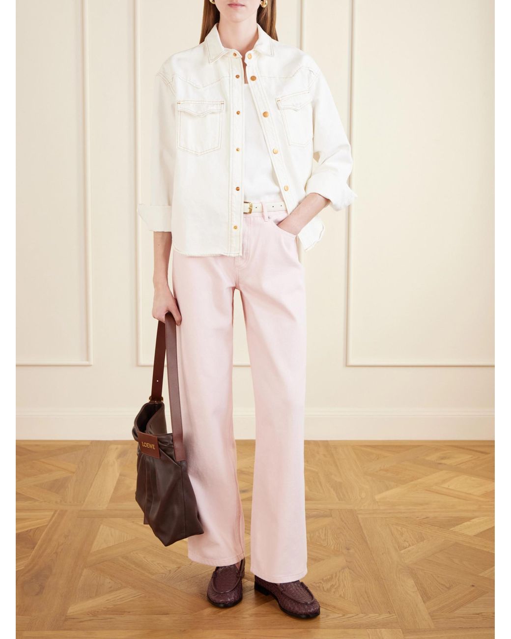 Still Here Pink Straight-Leg Jeans