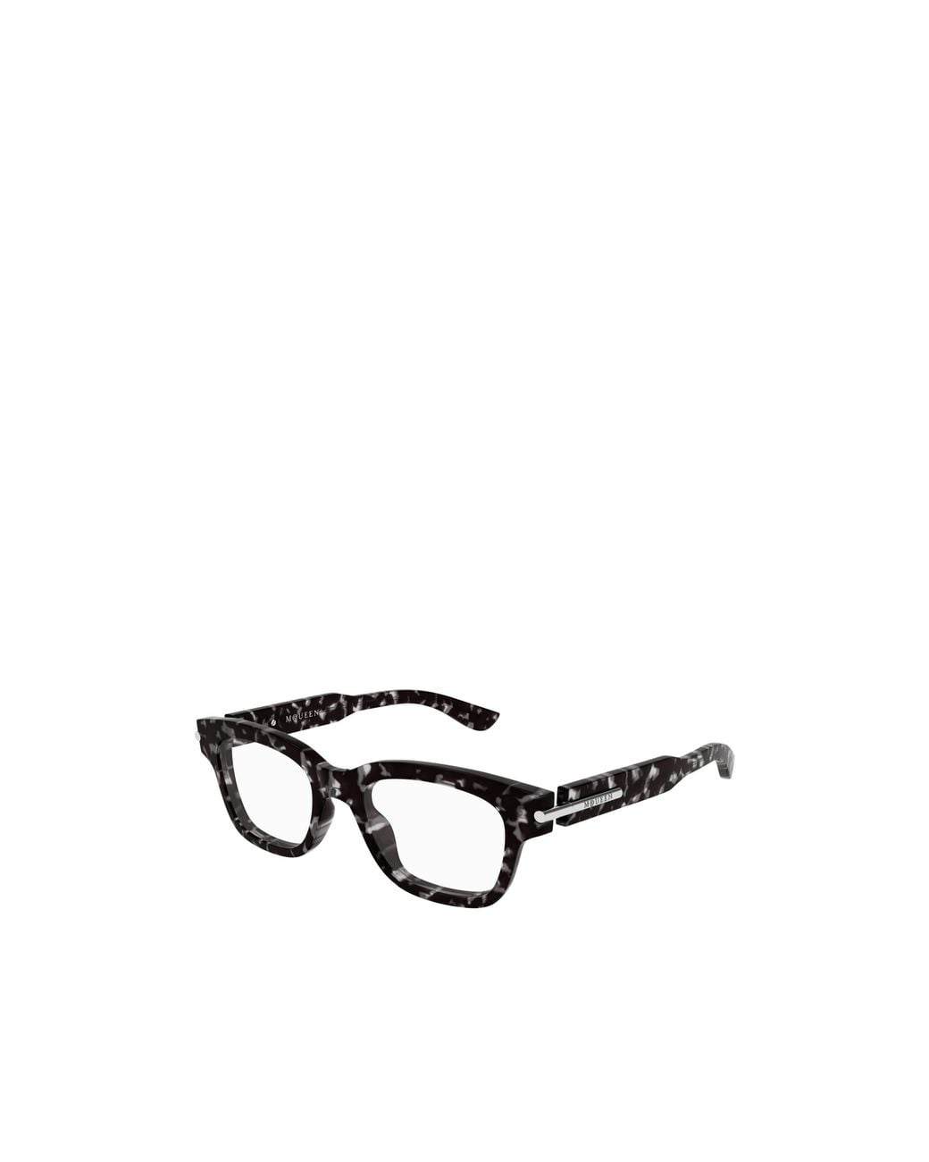 McQueen White Eyewear Rectangular Frame Glasses for men