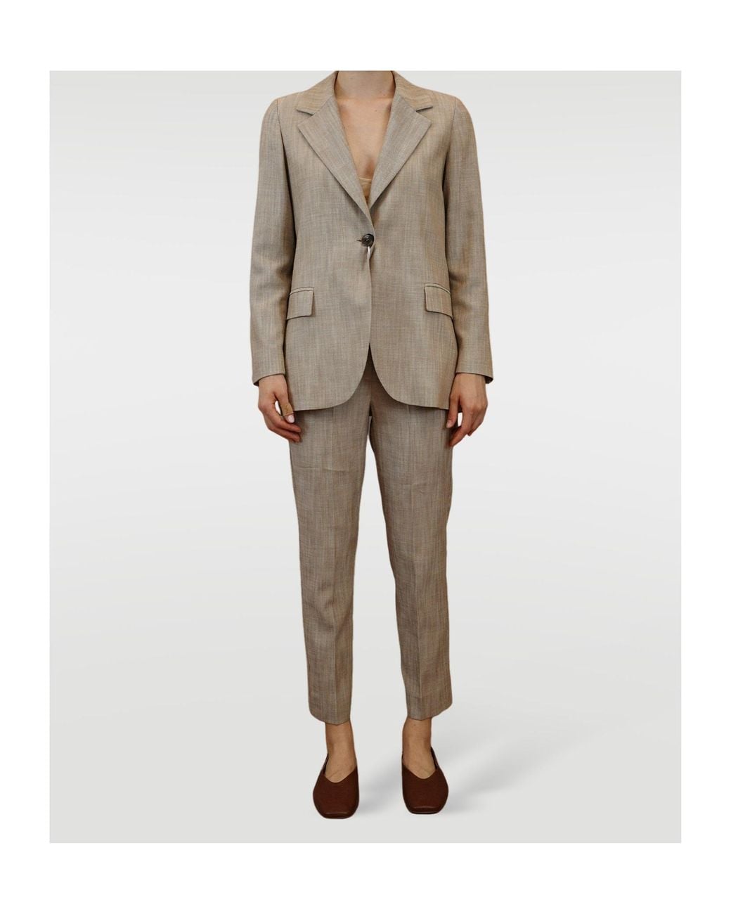 iBlues Natural Single Button Blazer