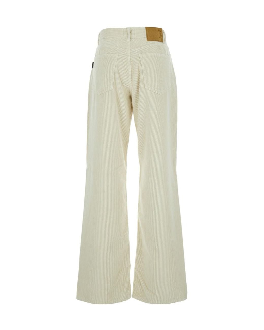 Haikure Natural Logo Patch Wide-Leg Pants