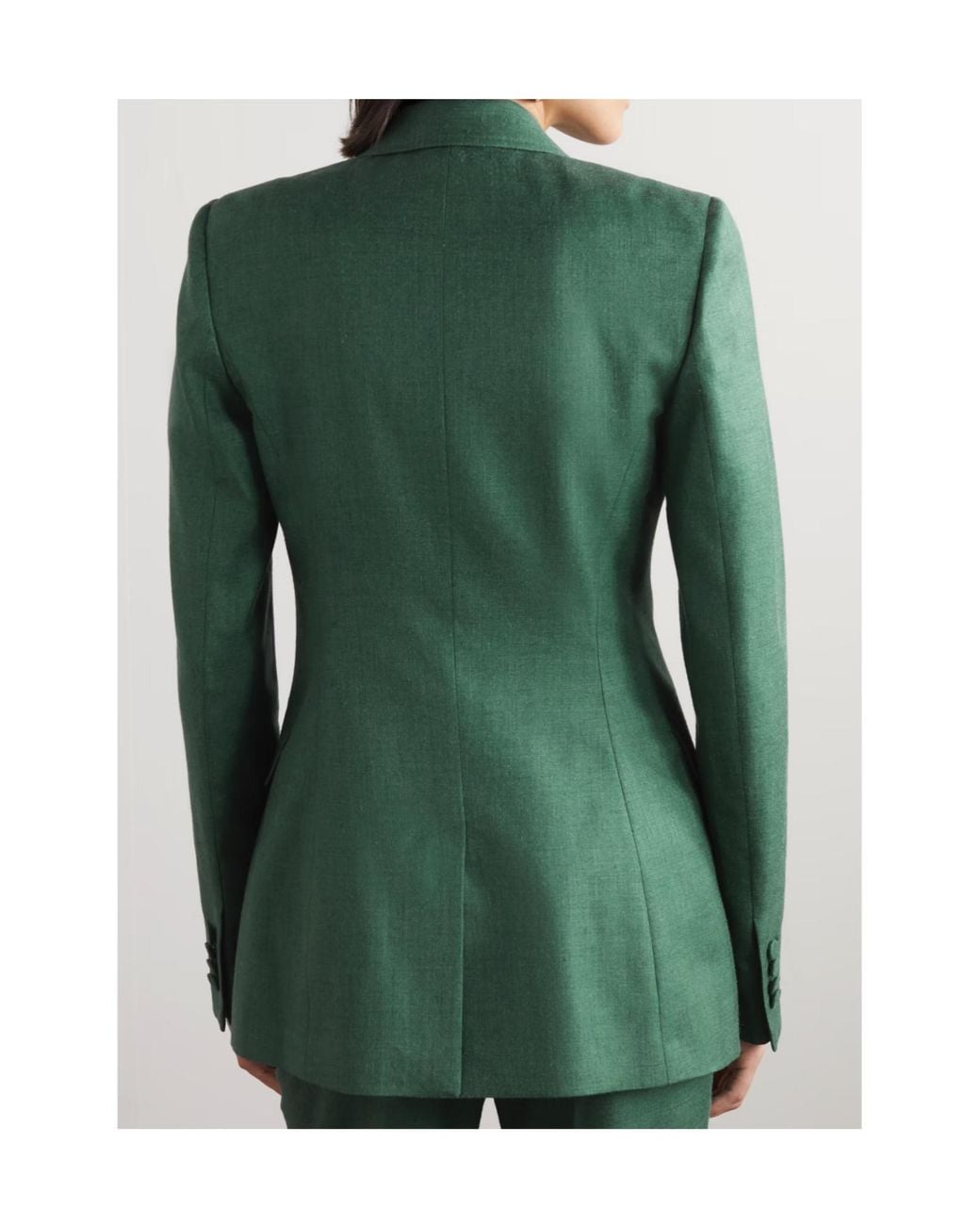 Gabriela Hearst Green Stephanie Double-Breasted Blazer
