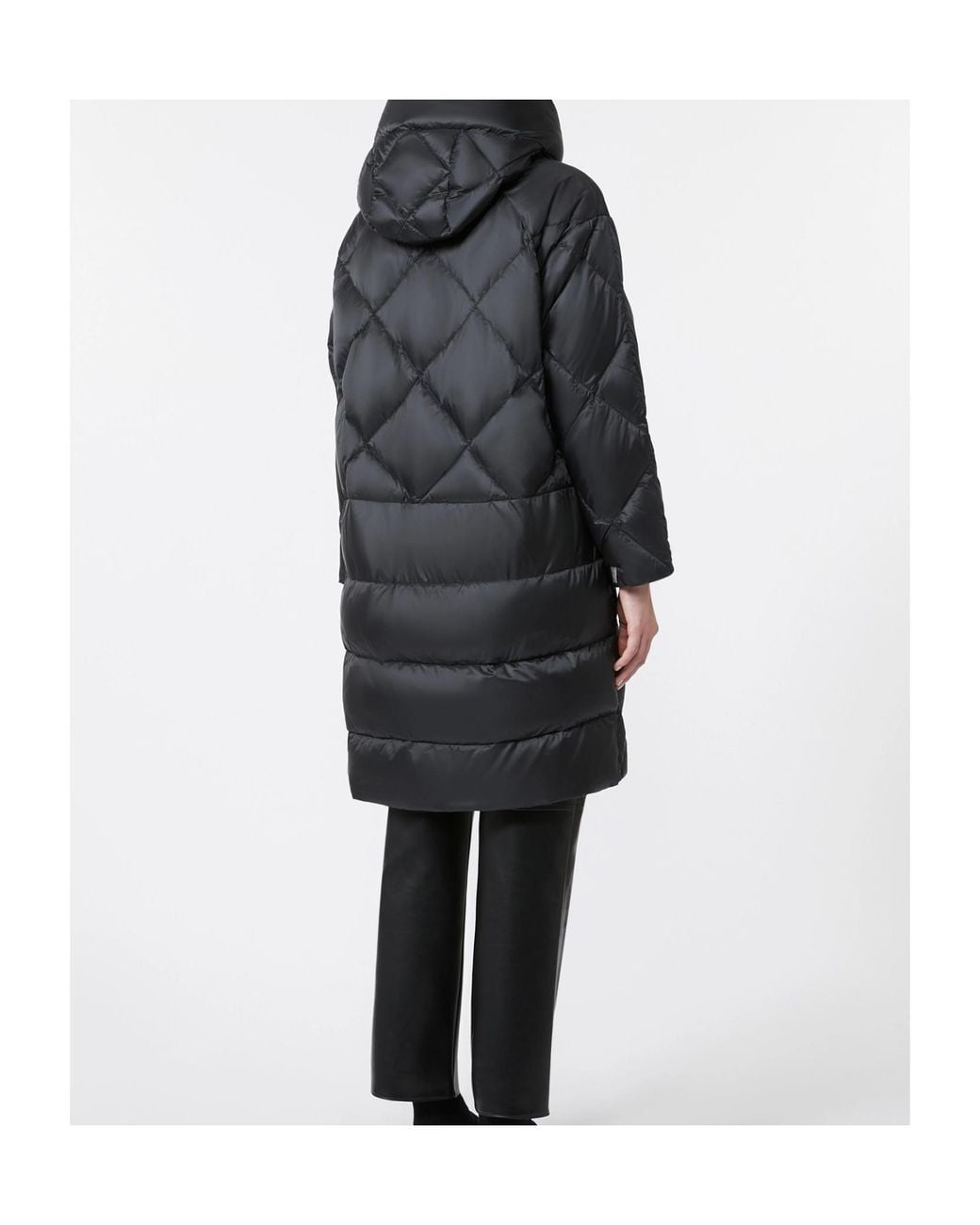 Max Mara Black The Cube Mtctrefe Hooded Midi Puffer Jacket