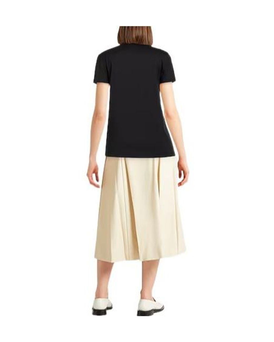 Max Mara Black Solid Color T-Shirt