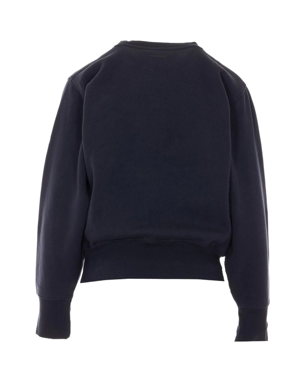 Anine Bing Blue Harry Shrunken Logo Sweatshirt