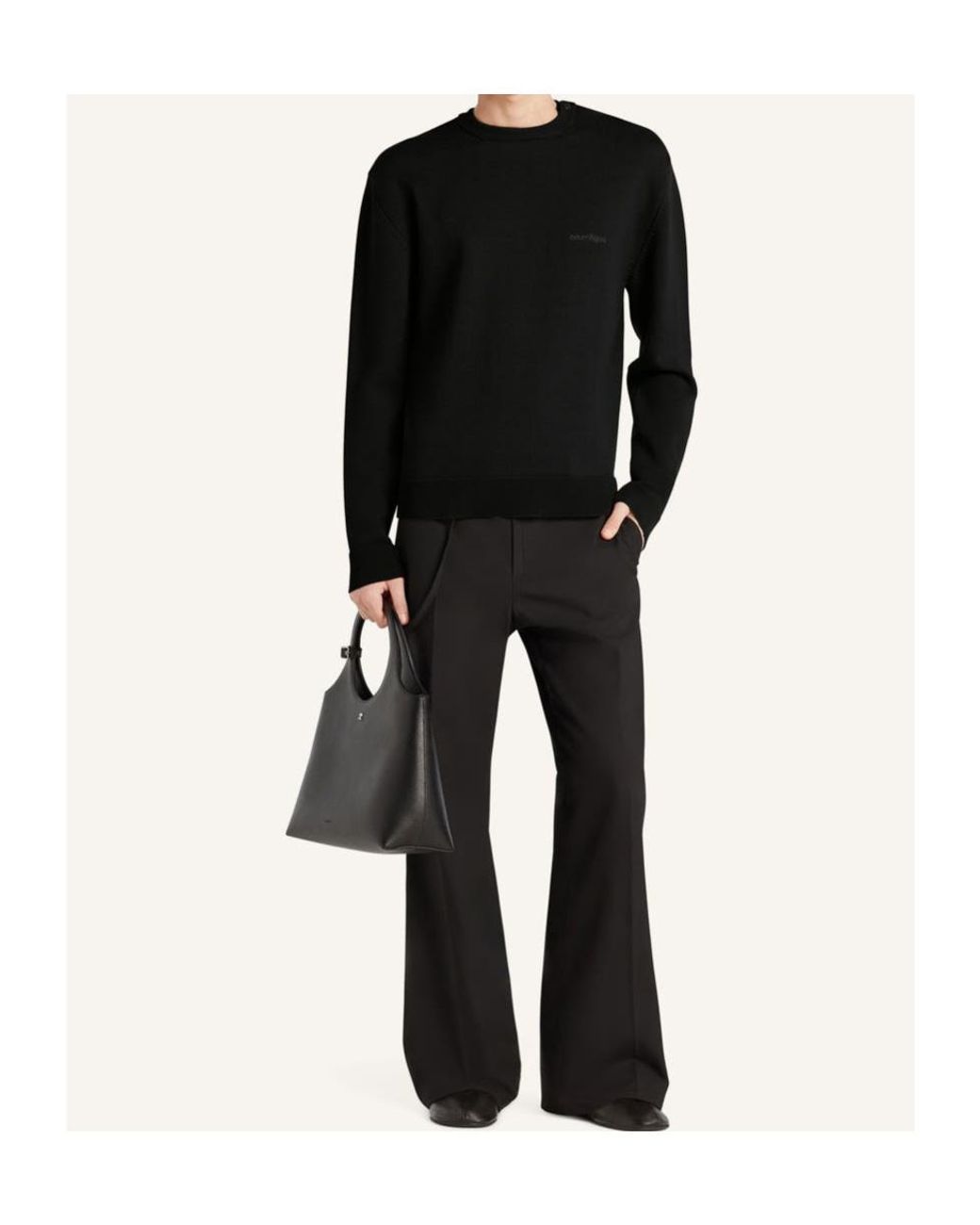 Courreges Black Courrèges Logo Detailed Crewneck Jumper for men