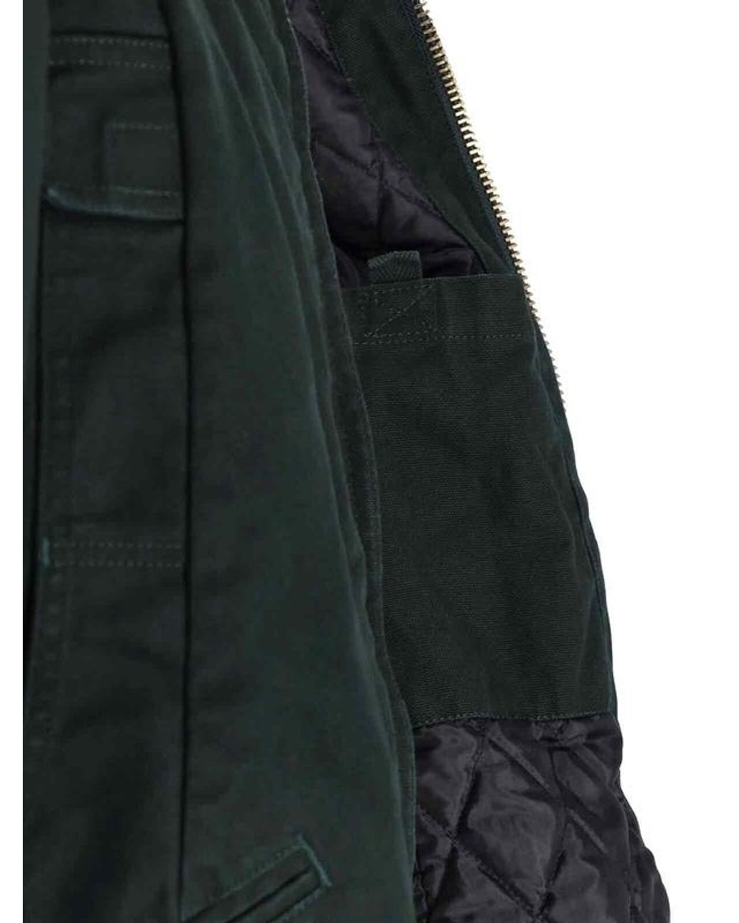 Sacai Black X Carhartt Logo Patch Zip-Up Jacket for men