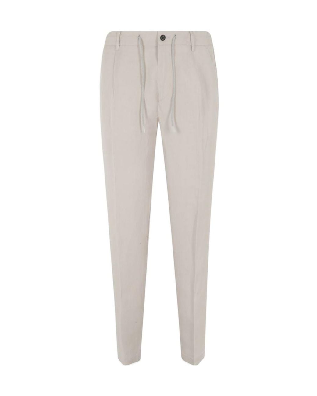 Eleventy Gray Casual Pants With Belt Loops for men