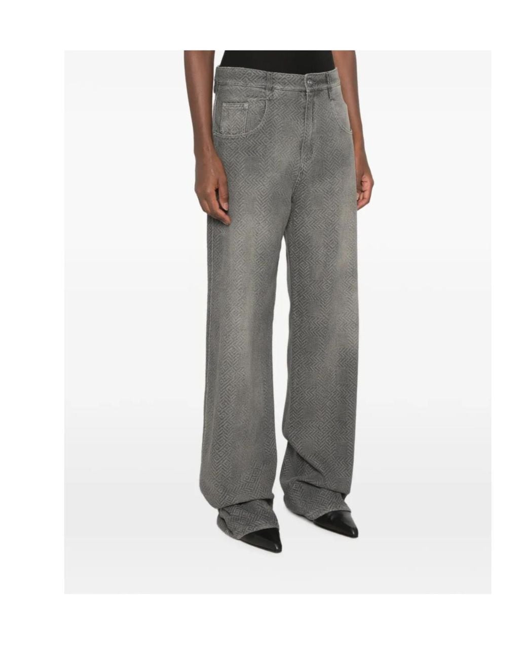 Ermanno Scervino Gray Belt-Loop Jeans