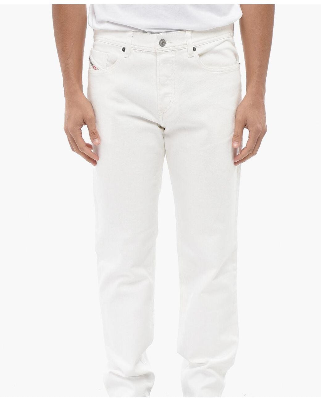 DIESEL White 2023 D-Finitive Regular Jeans for men