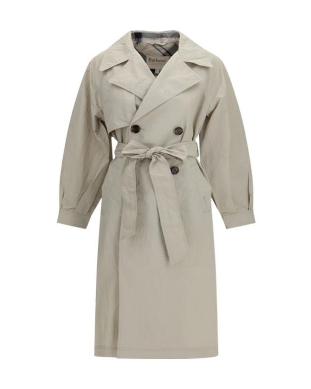 Barbour Natural Layla Belted Trench Coat