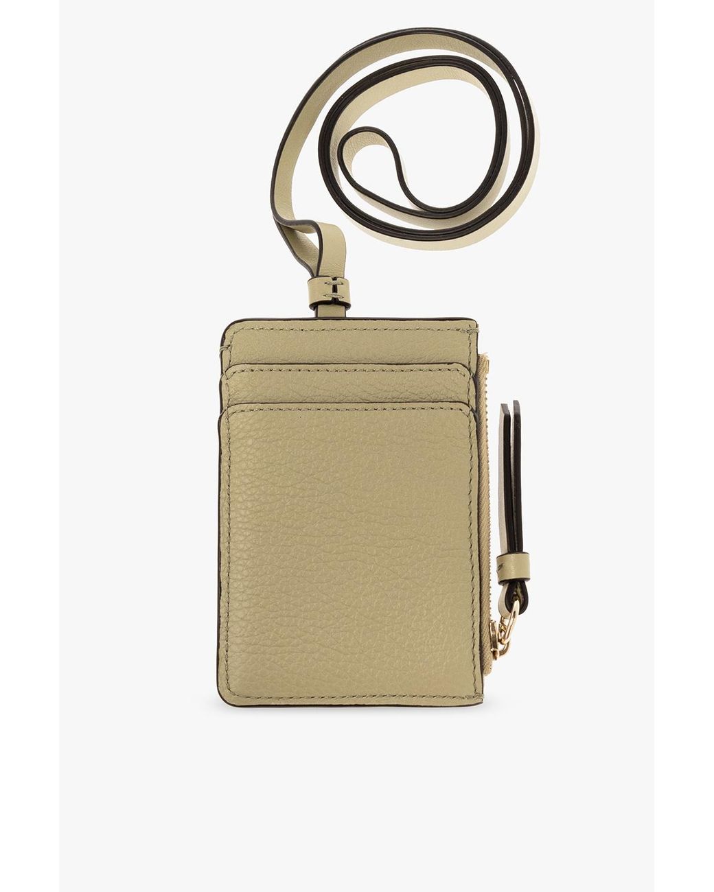 Chloé Metallic Alphabet-Strap Card Holder