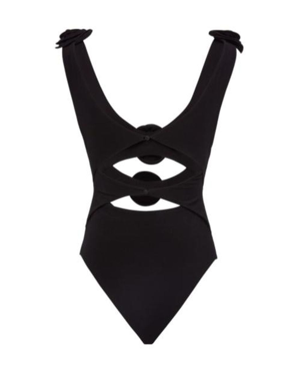 Magda Butrym Black Hollowed-Out Jumpsuit