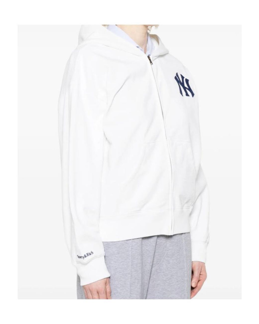 Sporty & Rich White Zippered Hoodie