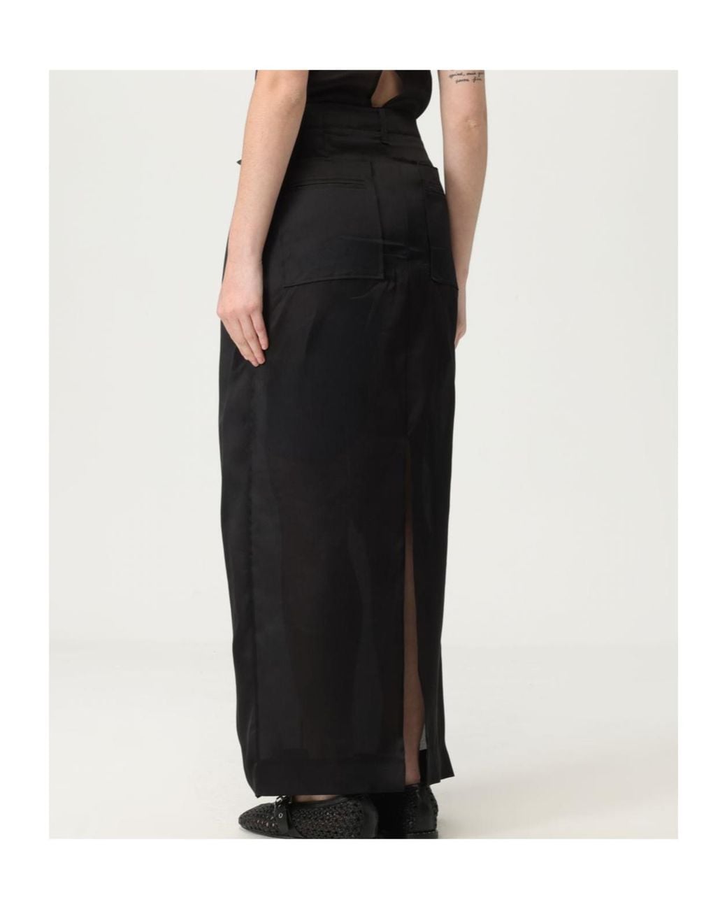 Khaite Black Lucian Maxi Skirt